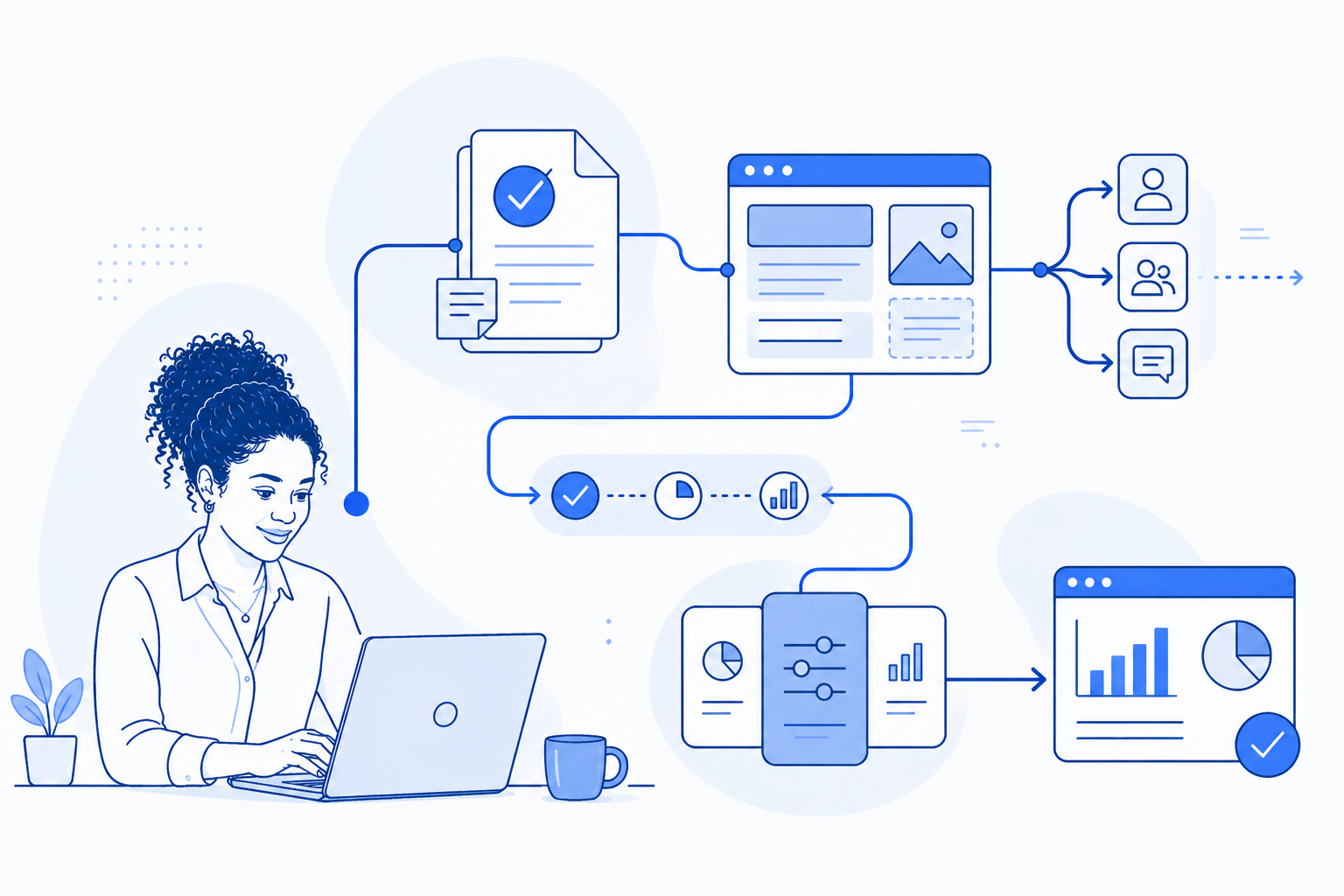 Adviser using website tools